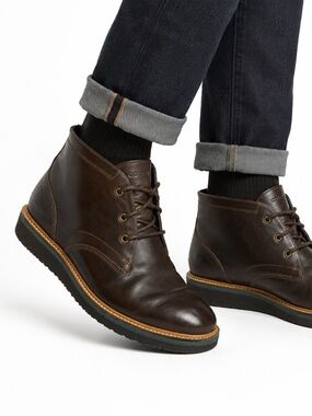 Cole Haan Men's Brown Leather Chukka Boots Lace-Up Dress Casual Boots Size 10